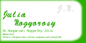 julia mogyorosy business card